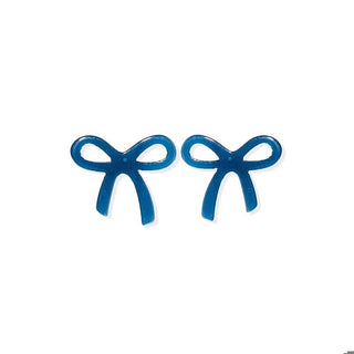Kylie Bow Earrings - Navy-Earrings-LINNY CO-Summit Lane Boutique, Women's Apparel and Gifts located in Grand Rapids, MI