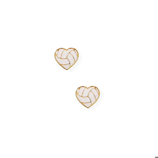 Screwback Stud Earrings - Volleyball-Earrings-LINNY CO-Summit Lane Boutique, Women's Apparel and Gifts located in Grand Rapids, MI