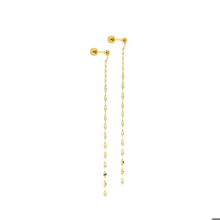 Screwback Stud Earrings - Devin Duster Gold-Earrings-LINNY CO-Summit Lane Boutique, Women's Apparel and Gifts located in Grand Rapids, MI