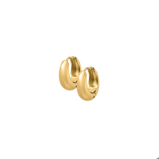 Huggie Earrings - Sunday Hoop Gold 12mm-Earrings-LINNY CO-Summit Lane Boutique, Women's Apparel and Gifts located in Grand Rapids, MI